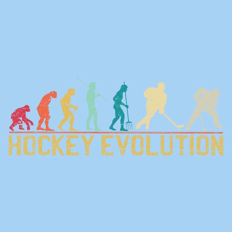 Hockey Evolution Silhouette Design