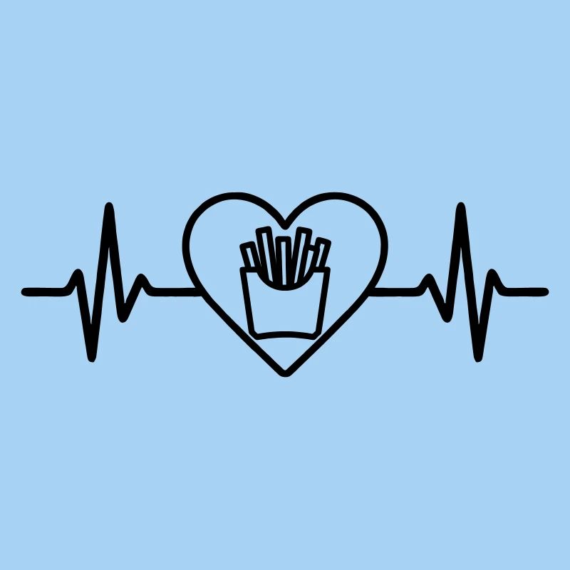 Frites Coeur Restauration rapide Collation