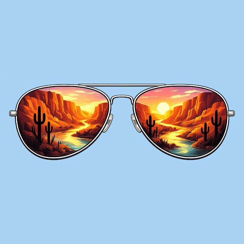 Desert Canyon Sunset Aviator