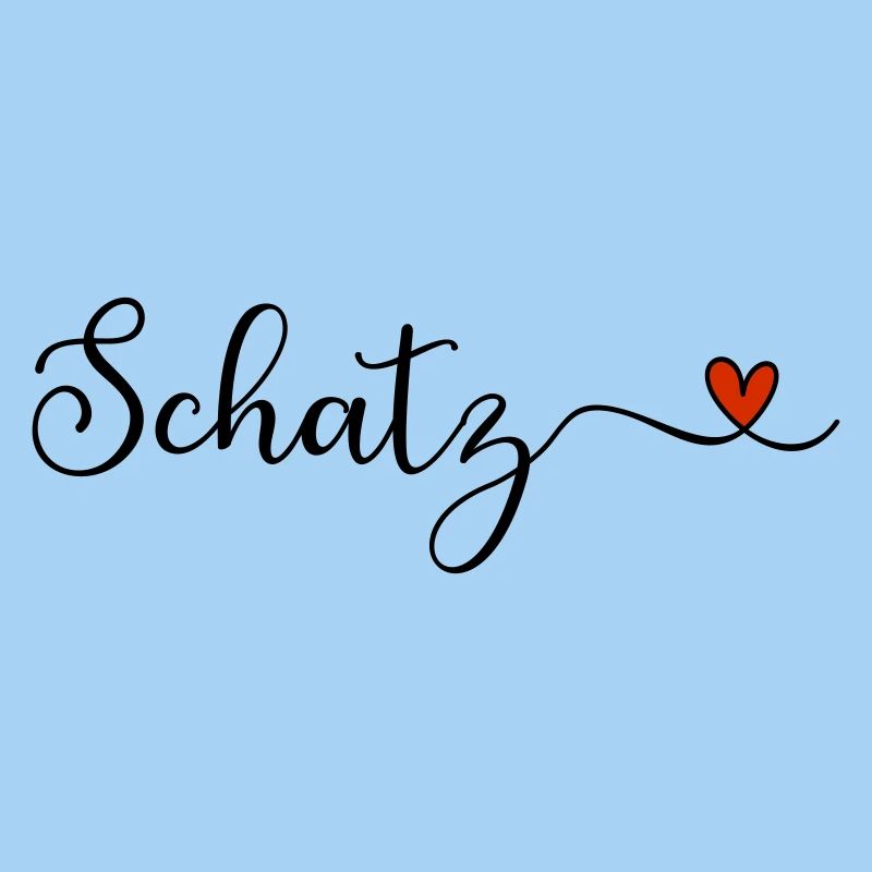Schatz Schriftzug mit Herz Geschenk