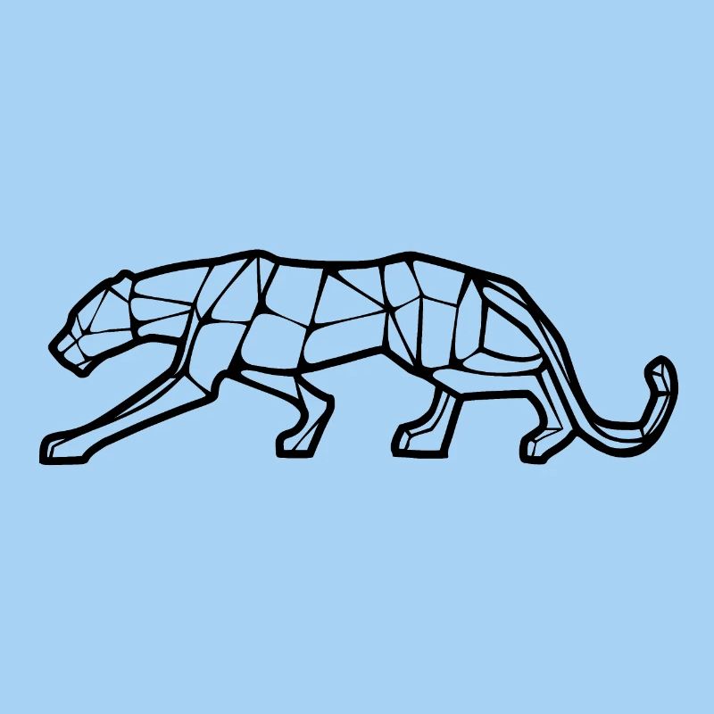 Geometrisches Design des Panthers