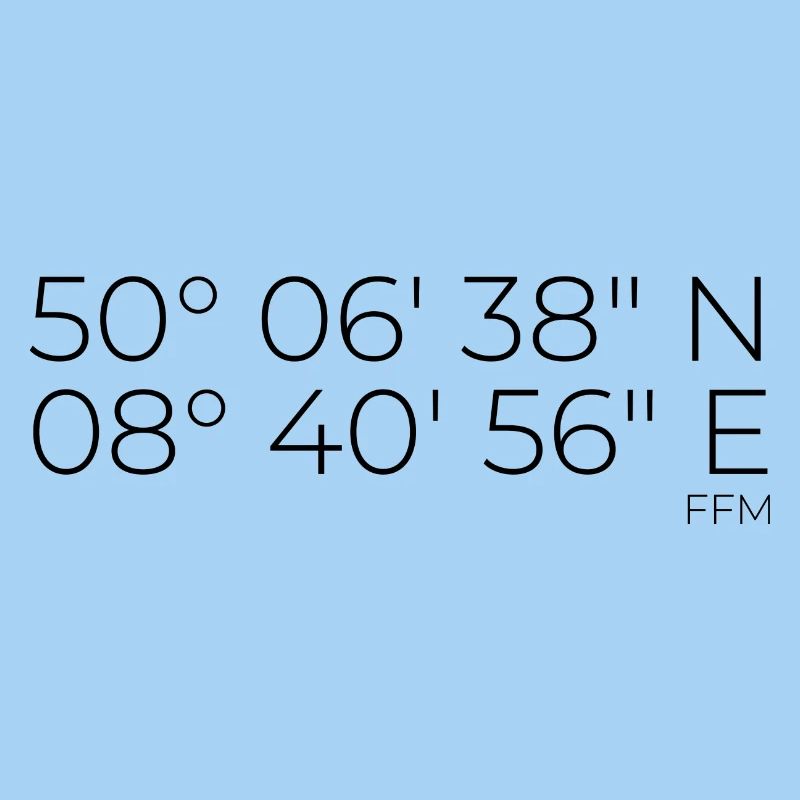 Coordinates Frankfurt am Main FFM