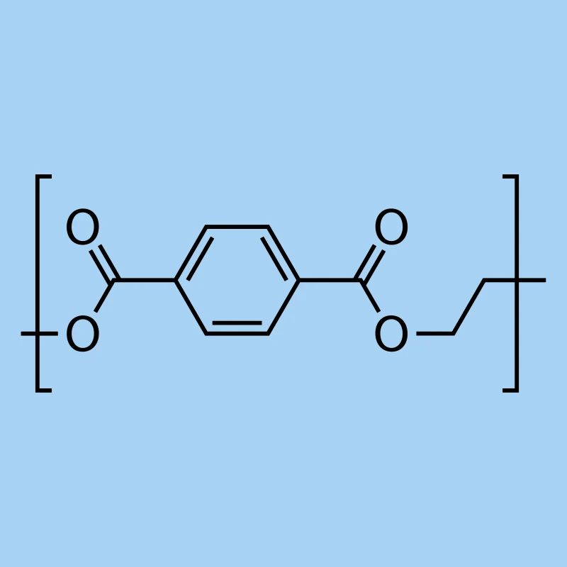 Molécule de polyéthylène téréphtalate (PET).