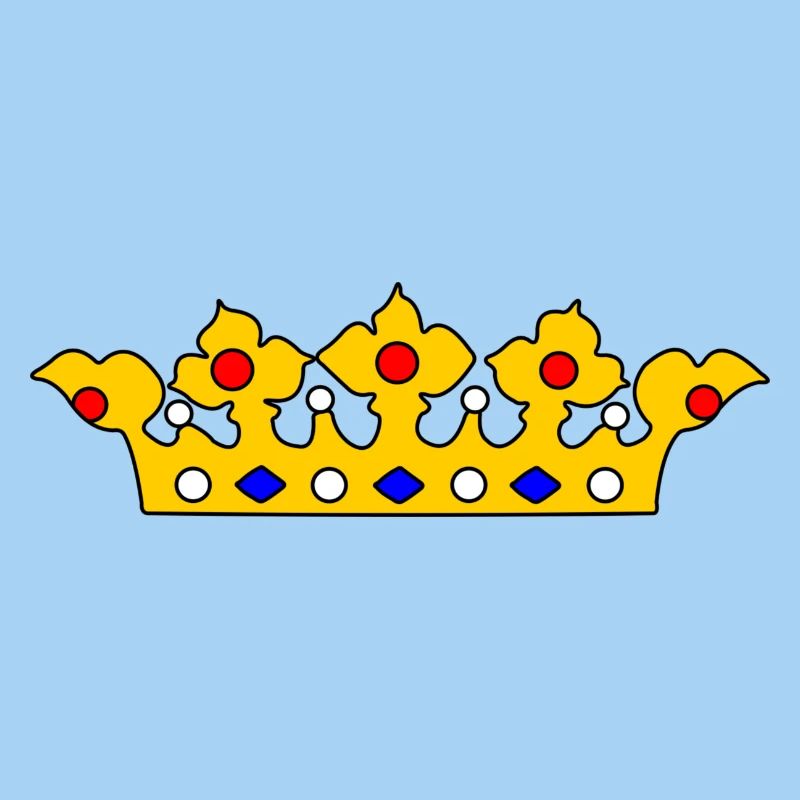 Goldene Krone mit Perlen