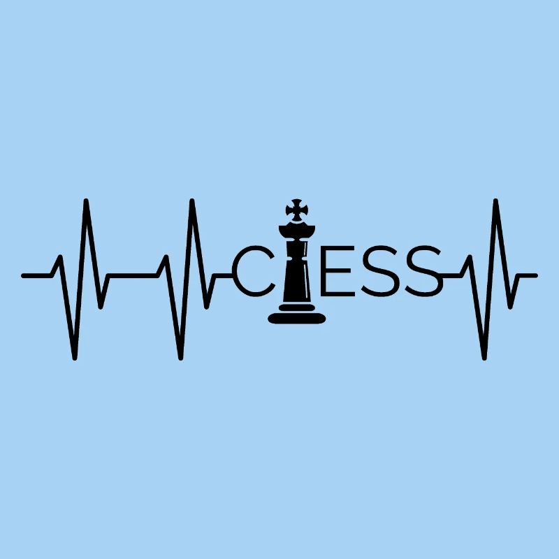 Coeur Echecs Roi Pulse Logo Icône de jeu d’échecs