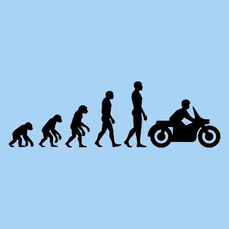 EVOLUTION: VOM AFFEN ZUM MOTORRADFAHRER!