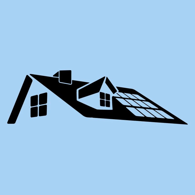 Conception de toit moderne - lucarne avec panneaux solaires