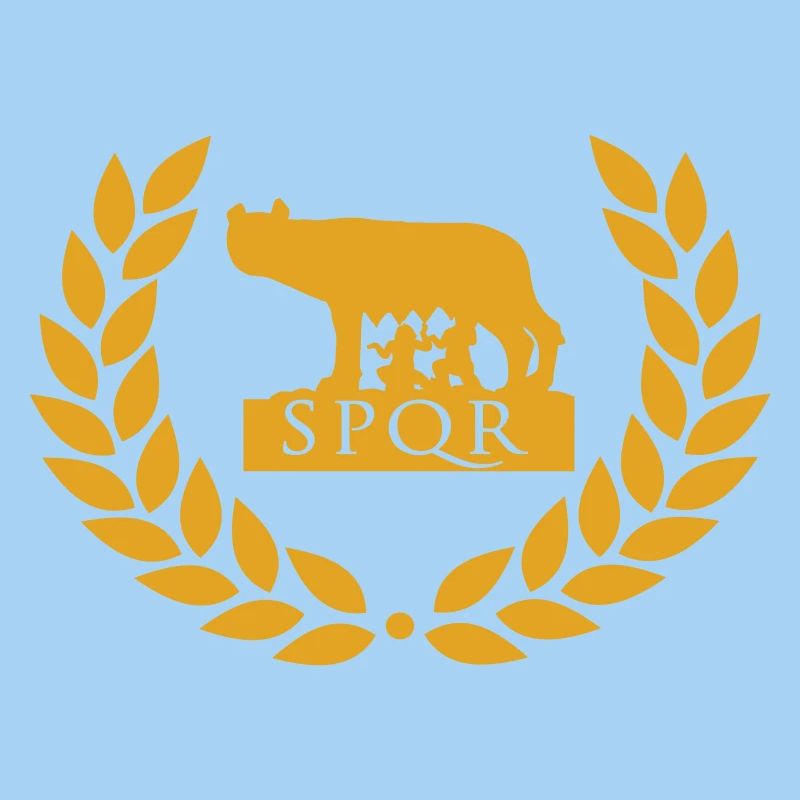 Römischer Wolf SPQR Emblem SPQR Senatus Populusque