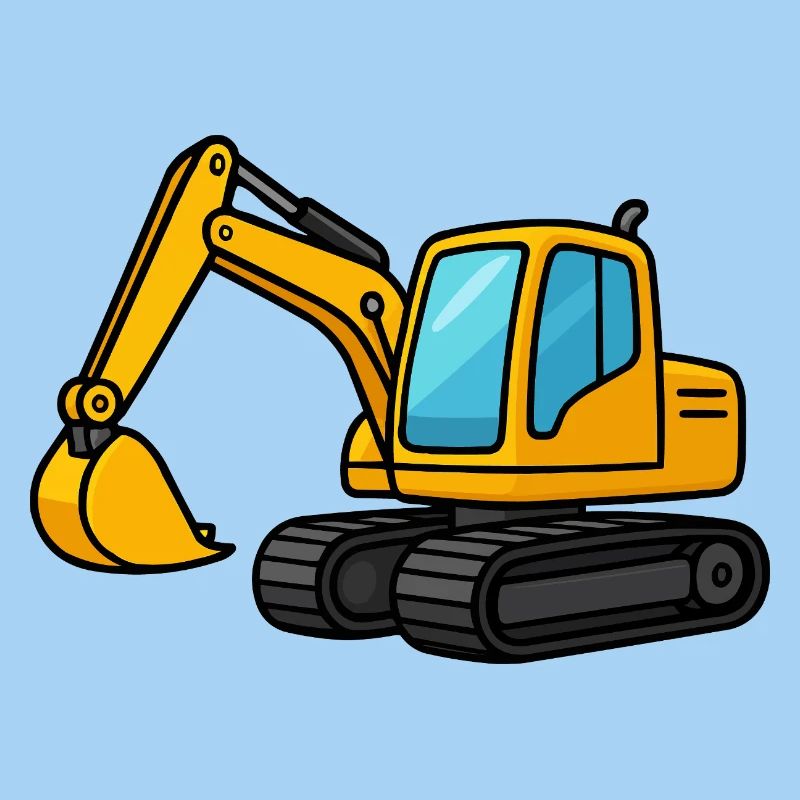 Miniaturbagger Illustration