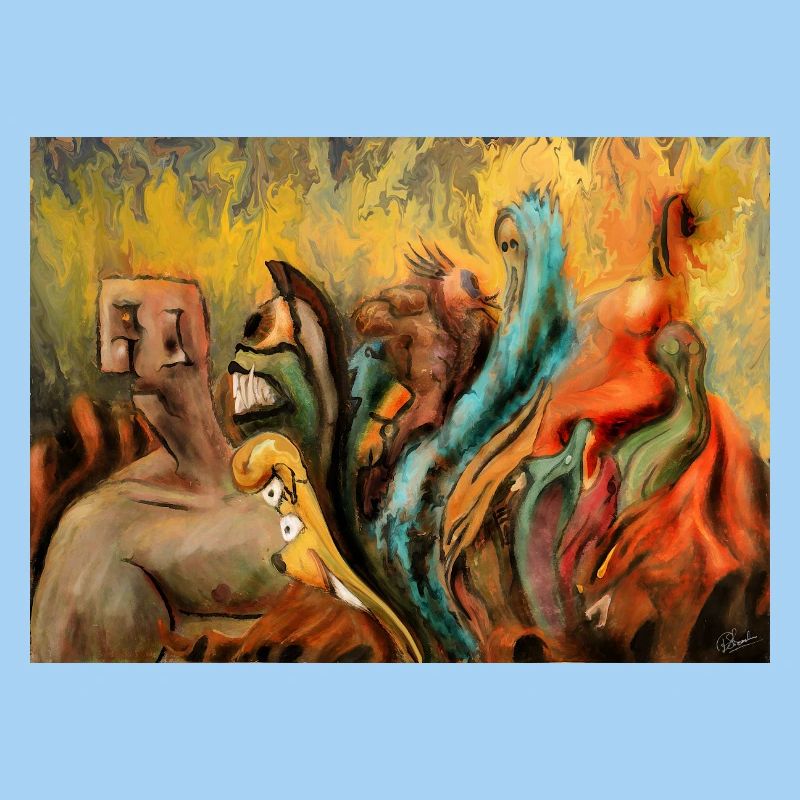 Surreal Psycho Disco Fantasy Creature Artwork