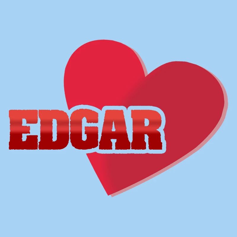 Lettrage EDGAR en forme de cœur