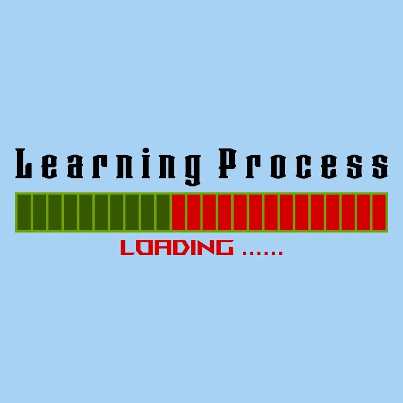Learning Process Loading white shirt