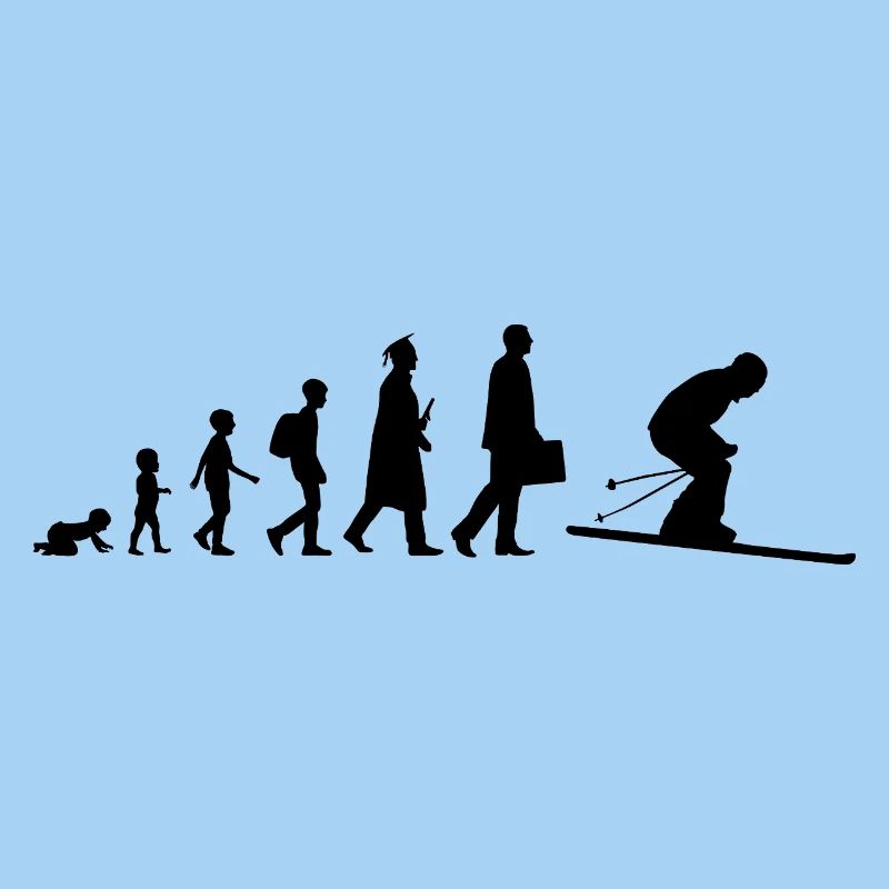 Skifahrer Evolution