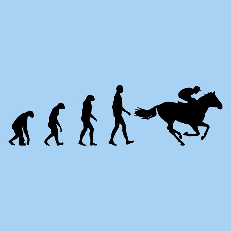 Évolution de l'homme vers le cavalier pro