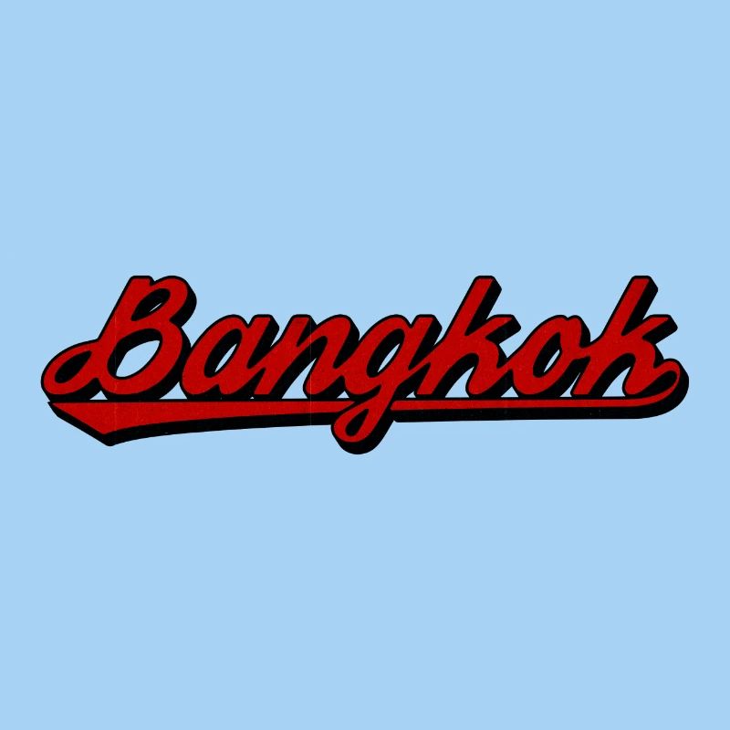 Bangkok Script Neon Red