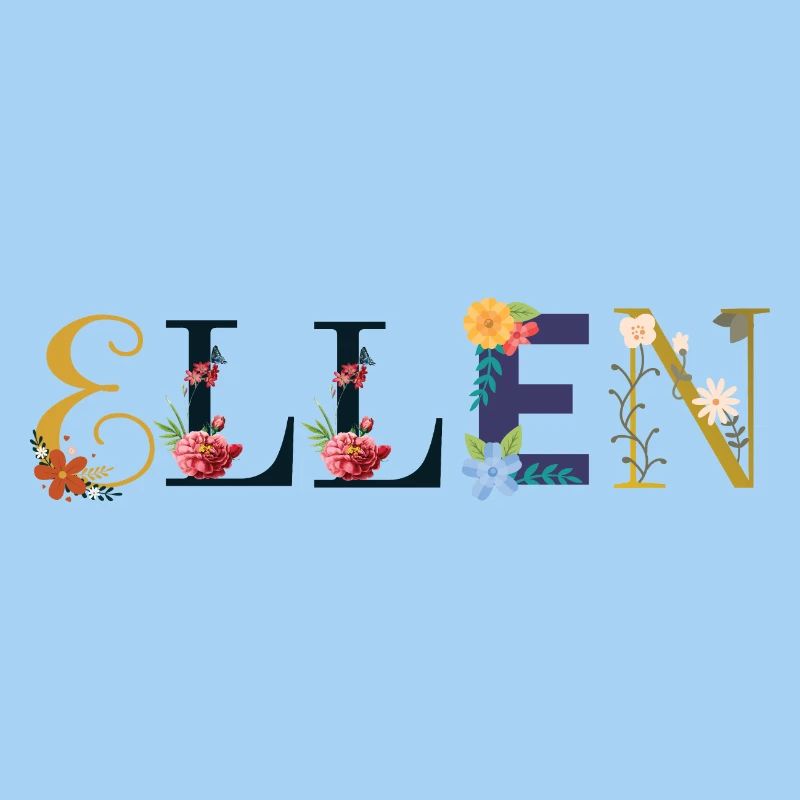 NOM ELLEN DÉCORÉ DE FLEURS