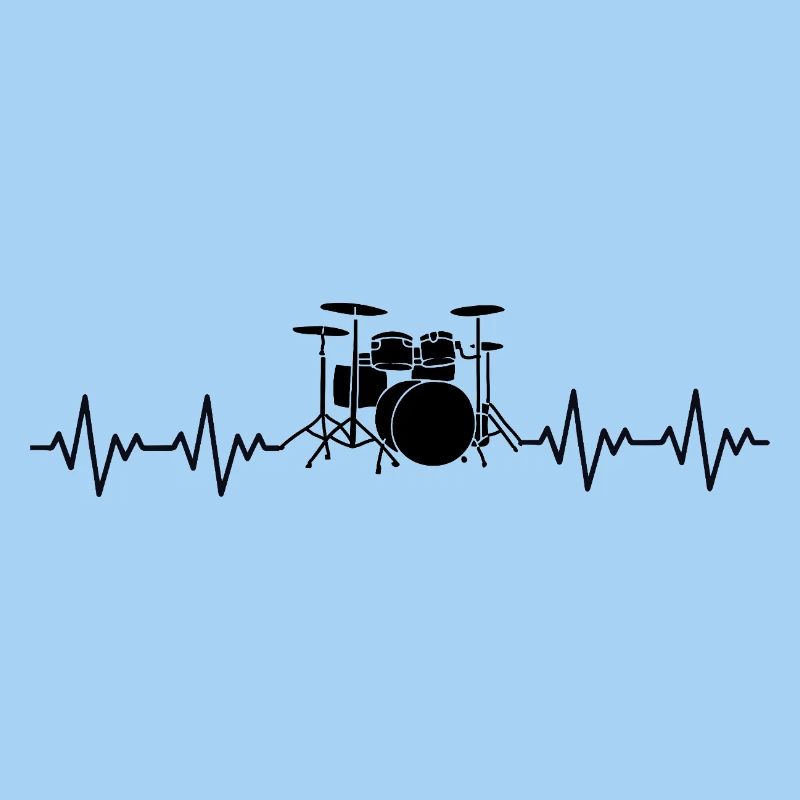 Drummer Drums Drums ECG Heartbeat