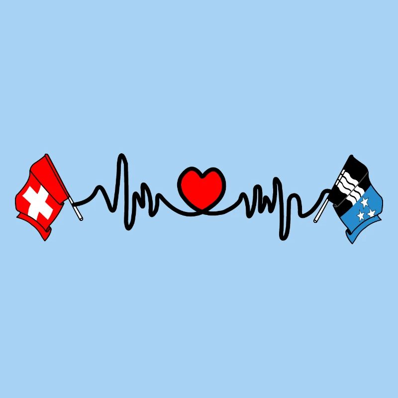 Cardio cardio Drapeau Suisse et drapeau Argovie