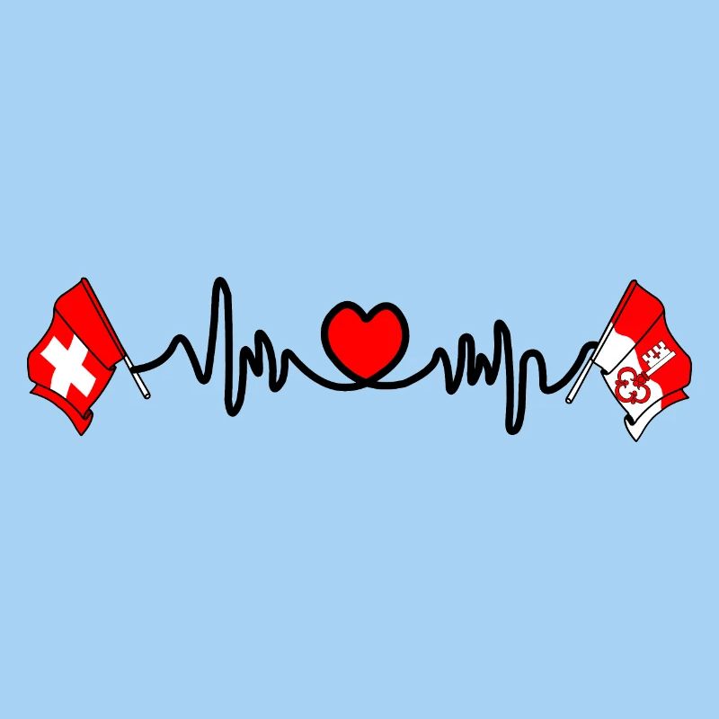 Cardio cardio Drapeau Suisse et drapeau Obwald