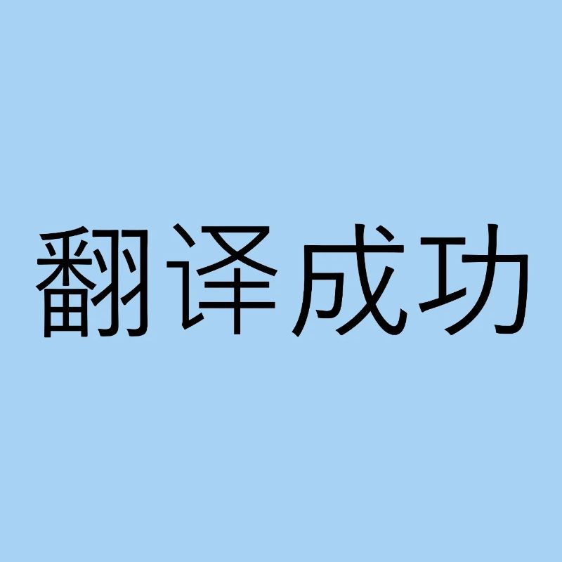 Translated Successfully – 翻译成功