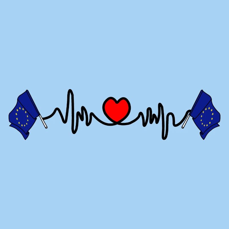 Herzfrequenz-Cardio-Flagge EU