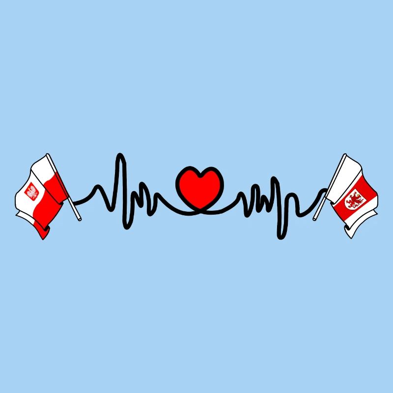 Cardio cardio drapeau Pologne, Poméranie occidentale