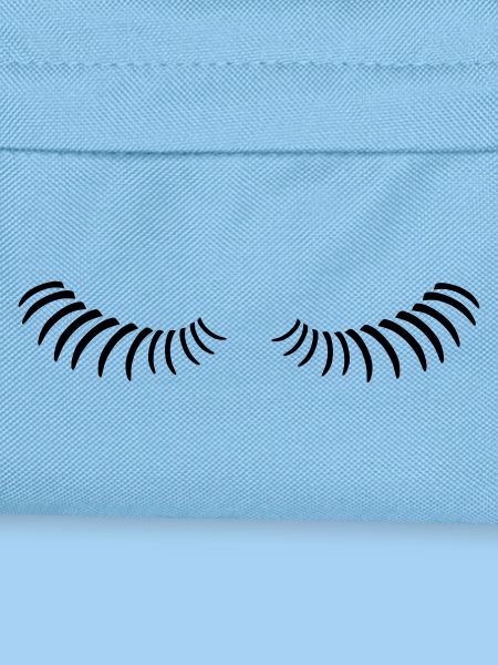 Eye lashes looking down.