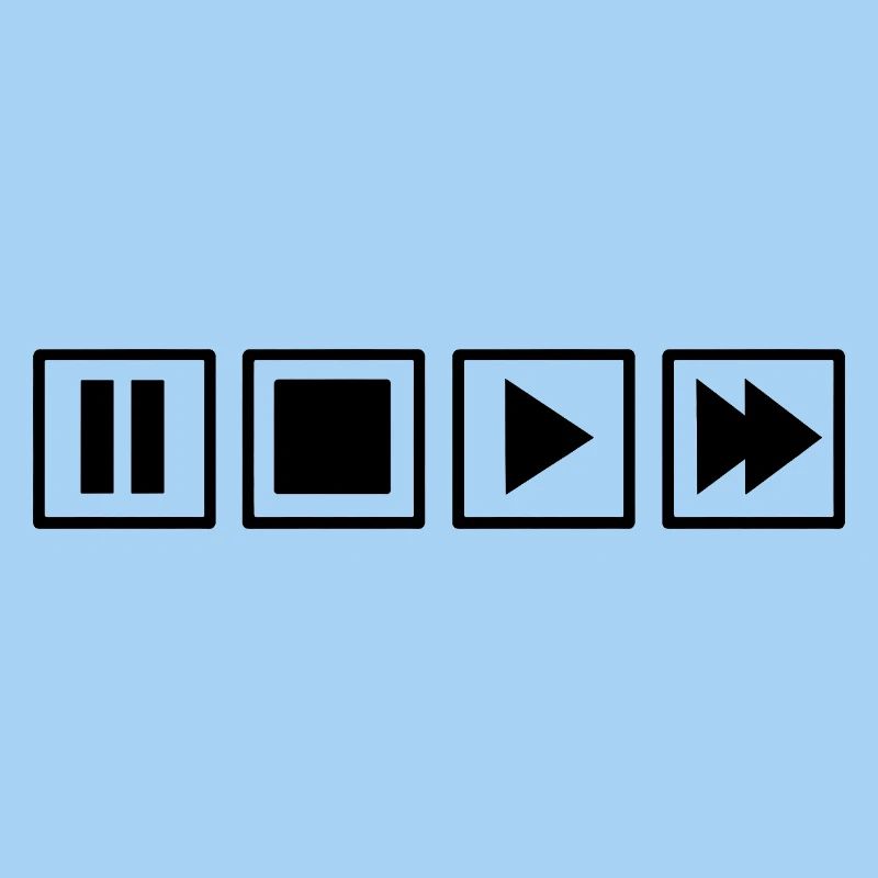 Retro Remote Control Buttons Oldschool Minimalist