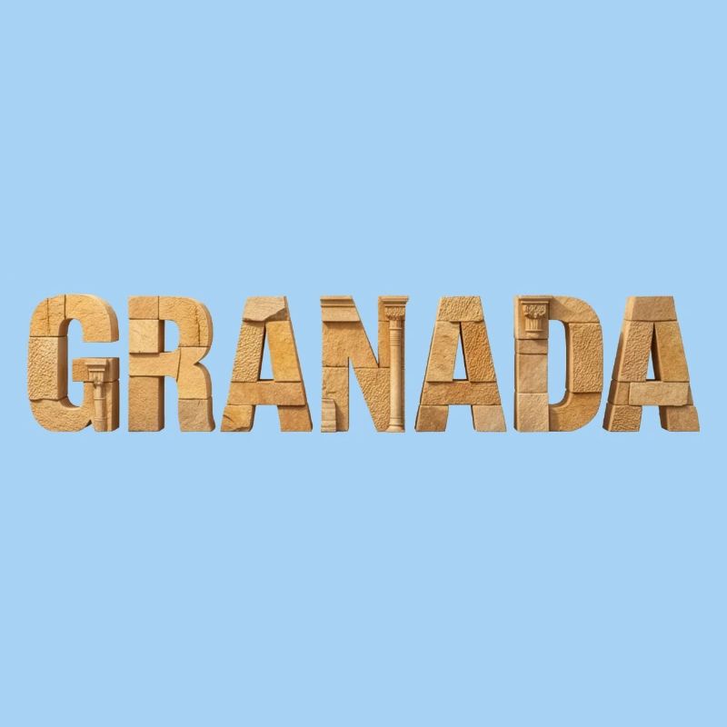 Typographie de l’architecture de Grenade