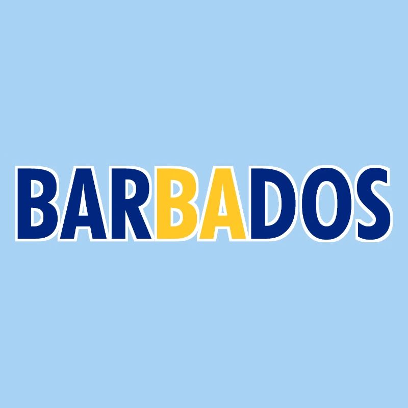 Lettrage de la Barbade - Caraïbes - Île