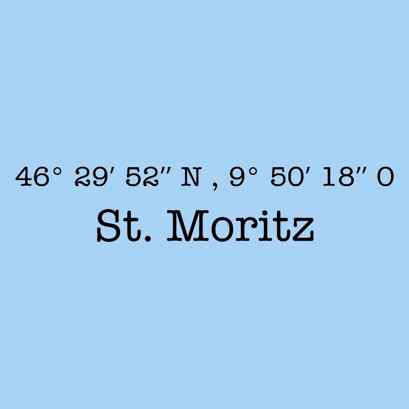 Coordinates Sankt Moritz Switzerland