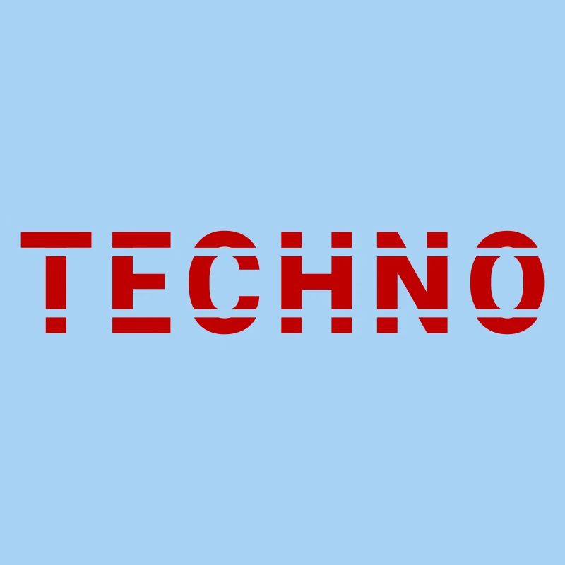 Design de lettrage techno pour ravers et électro