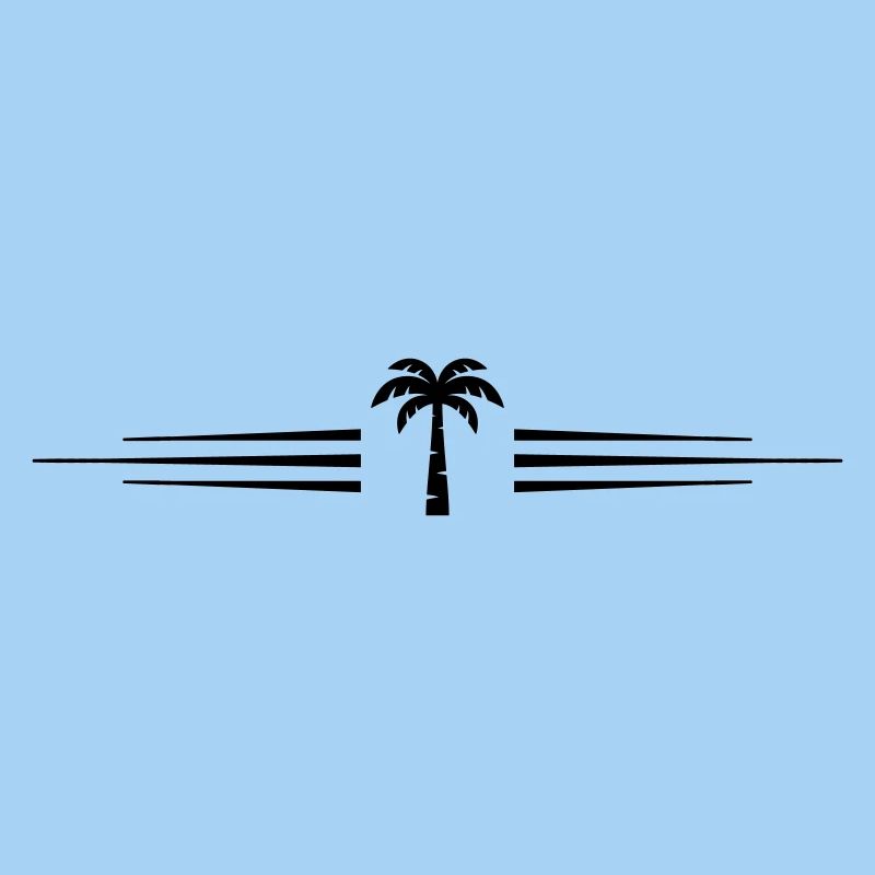 Palm Tree Symbol Line