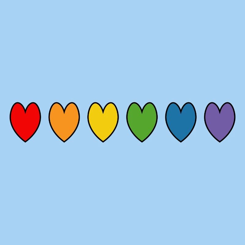 rainbow hearts