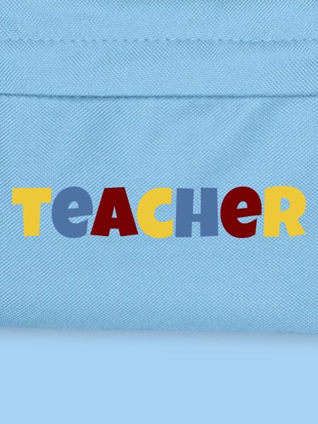 Lehrer bunter Text