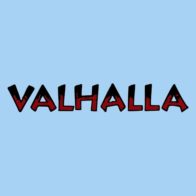 Valhalla Rune Rot und Schwarz