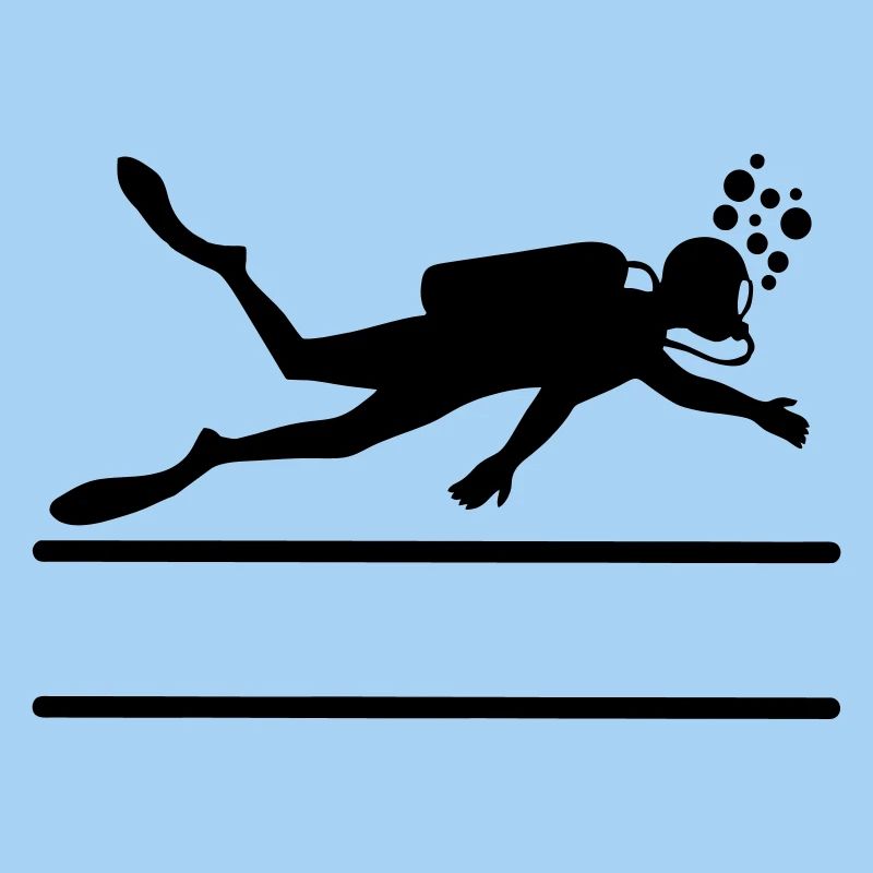 Diver underwater logo