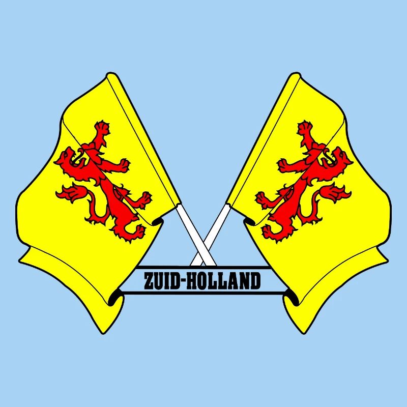 Two flags text SOUTH HOLLAND