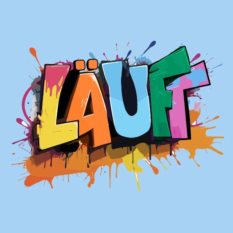 Läuft Statement Läufer Graffiti Lustige Sprüche