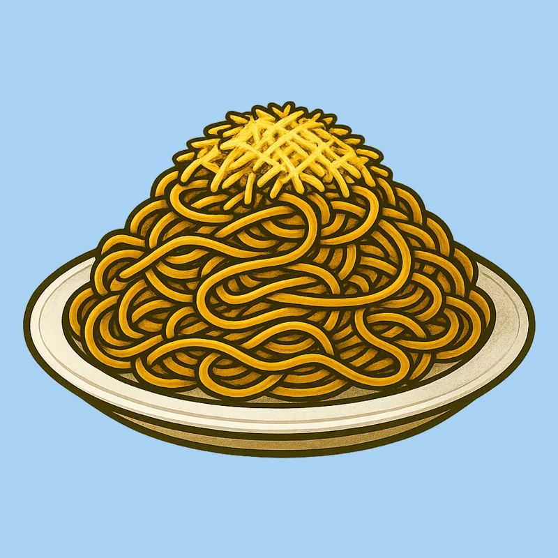 Spaghetti avec illustration de fromage