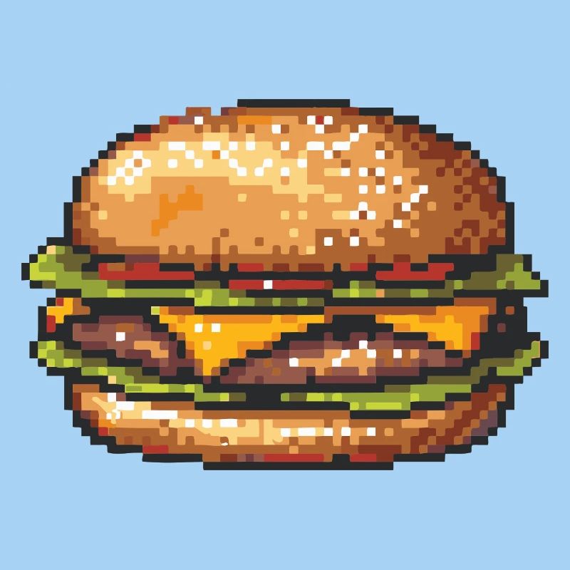 8Bit Hamburger Pixelkunst
