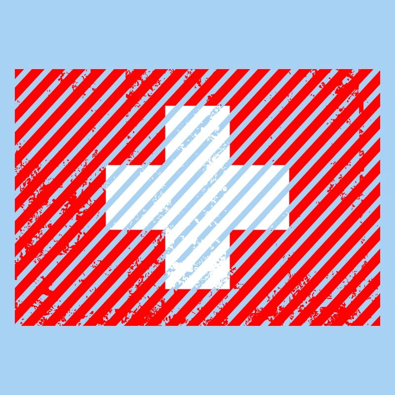 Drapeau suisse rétro