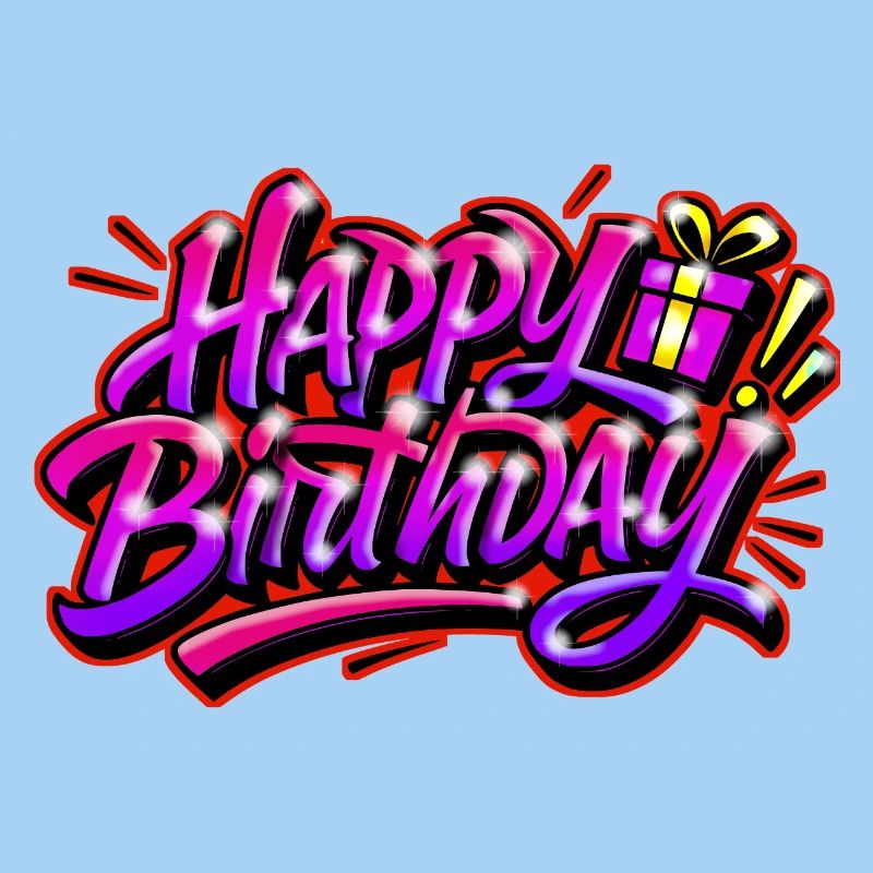 Graffiti  HAPPY BIRTHDAY IMPRIMABLE