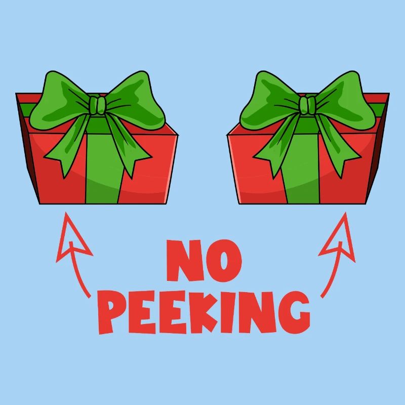 Ne regarde pas! Cadeau de Noël coquin ! Regardez