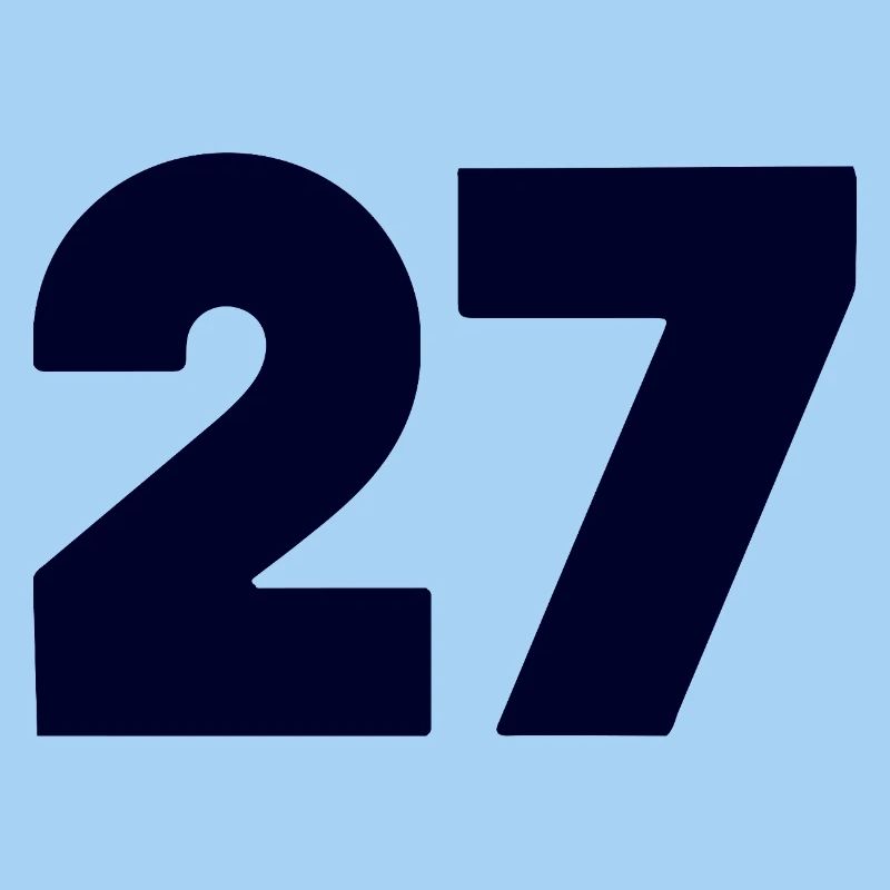 Bold 27 Numeric Emblem