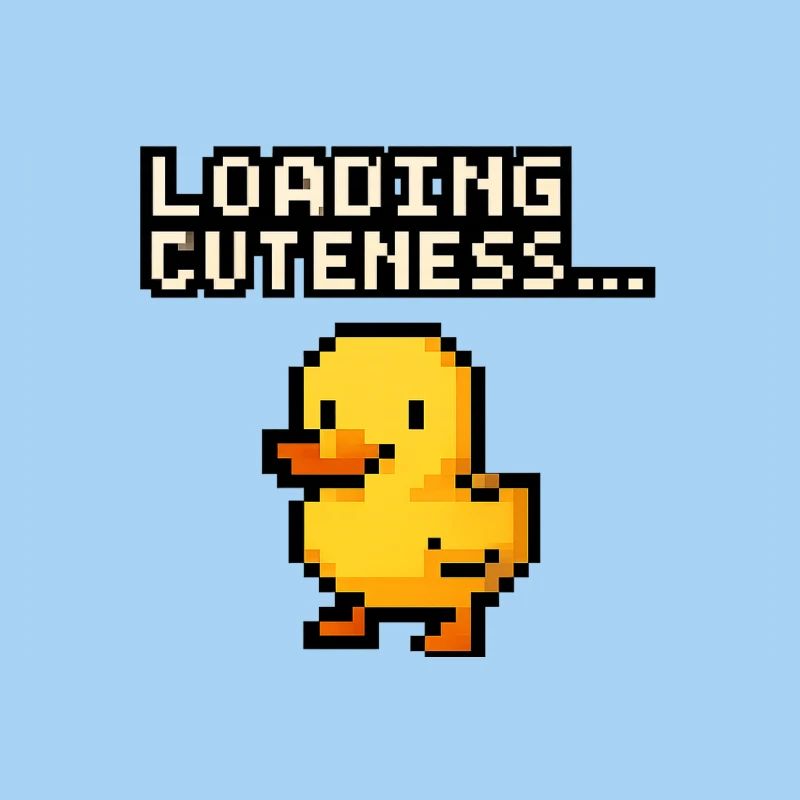 pixel Ente loading cuteness