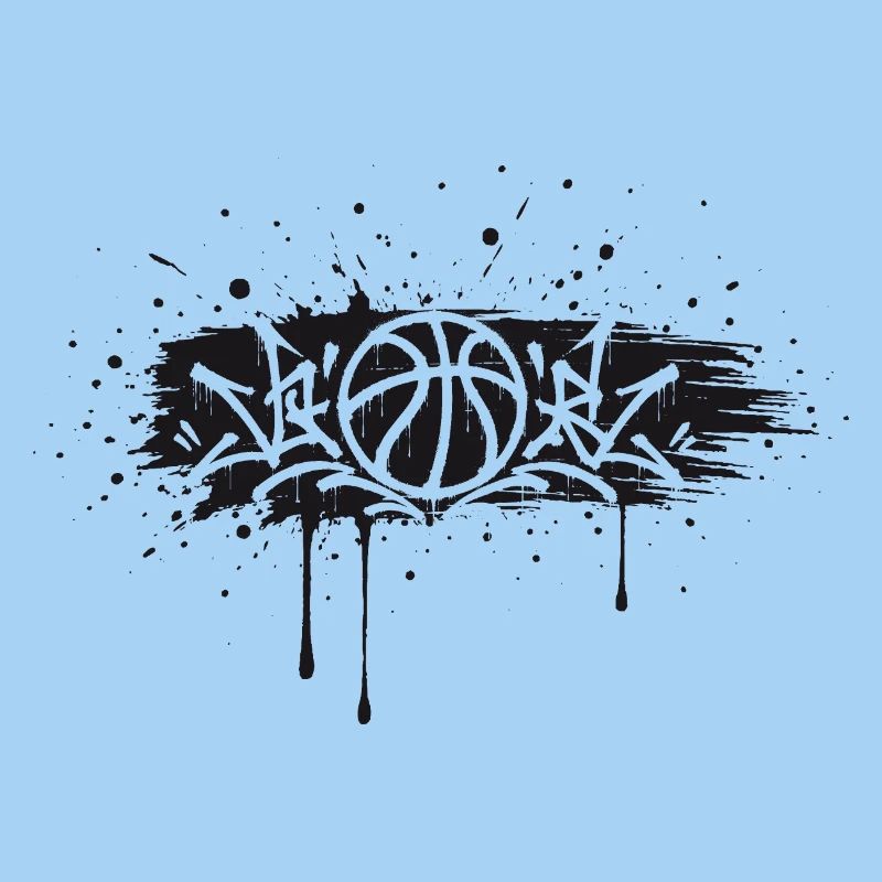 Conception de Splash de Basket Graffiti Streetball