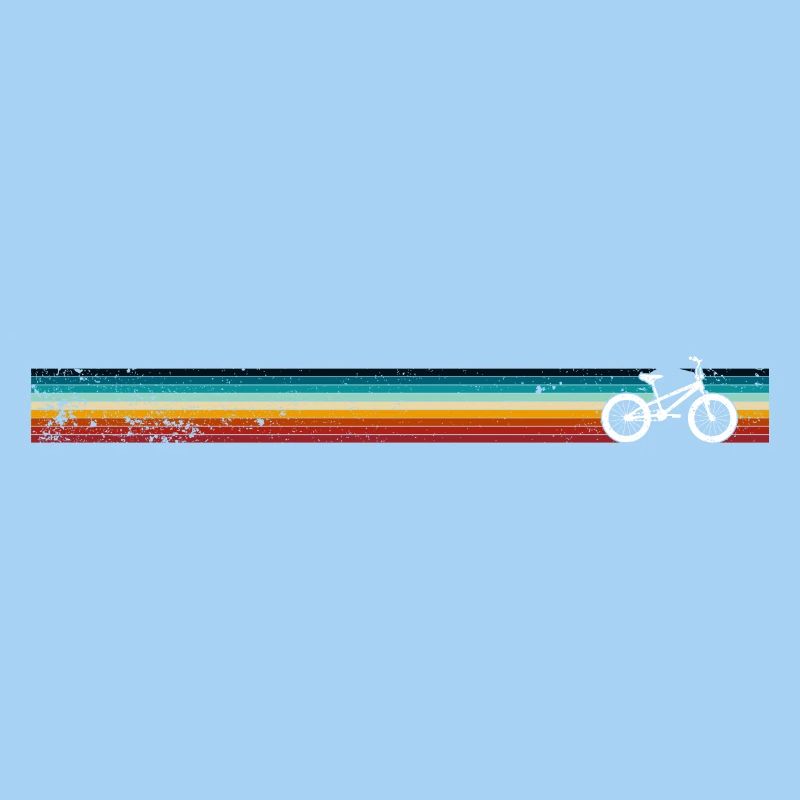 Retro Rainbow Stripes Bicycle