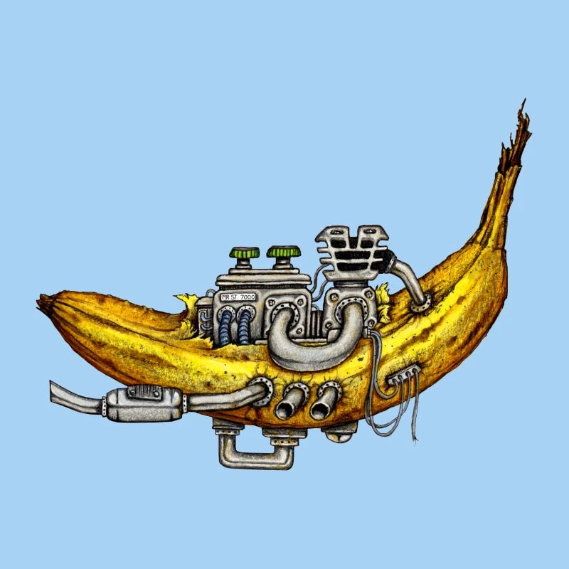 Banana with motor technique meets fruit
