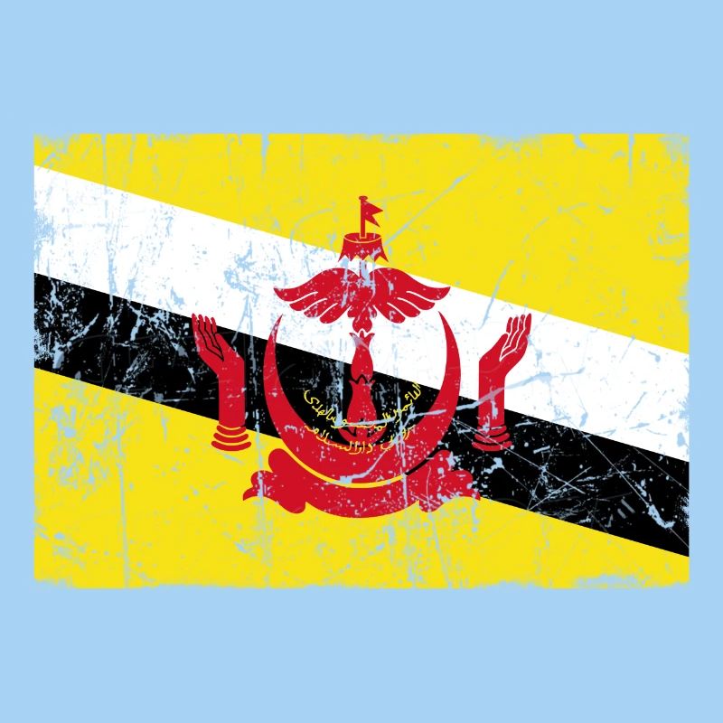 Effet vintage de drapeau du Brunei